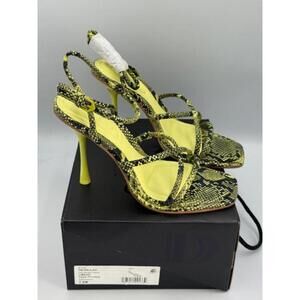 D'Amelio - 'Dalilah' Strappy Heels -Limeaid faux python 7.5